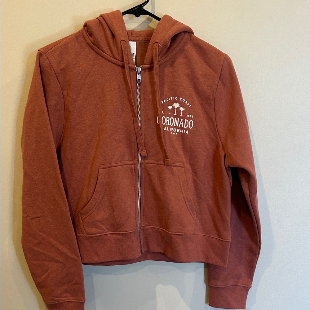 District Rust Zip-Up Hoodie - Coronado Graphic